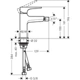 Hansgrohe Metropol bidécsaptelep Push-Open loop fogantyúval-1