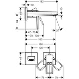 Hansgrohe Metropol 2-lyukú mosdócsaptelep kád 165 loop fogantyúval-1