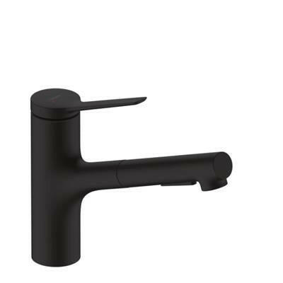Hansgrohe Zesis M33 konyhai csaptelep 150, kihúzható kifolyó, 2jet, matt fekete ( 74800670 )