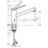 Hansgrohe Zesis M33 konyhai csaptelep 150, 1jet-1