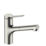 Hansgrohe Zesis M33 konyhai csaptelep 150, kihúzható kifolyó, 2jet, sBox, rozsdamentes acél hatású ( 74803800 )
