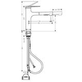 Hansgrohe Zesis M33 konyhai csaptelep 160, kihúzható kifolyó, 2jet, sBox-1