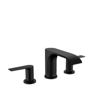 Hansgrohe Vivenis 3 lyukú mosdócsaptelep 90, automata lefolyógarnitúrával, matt fekete ( 75033670 )
