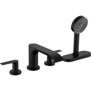 Hansgrohe Vivenis 4 lyukú, peremre szerelhető kádcsaptelep sBox - szal, matt fekete (75444670)