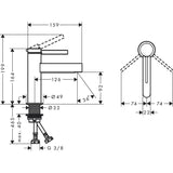 Hansgrohe Finoris mosdócsaptelep 100, push-open lefolyógarnitúra-1