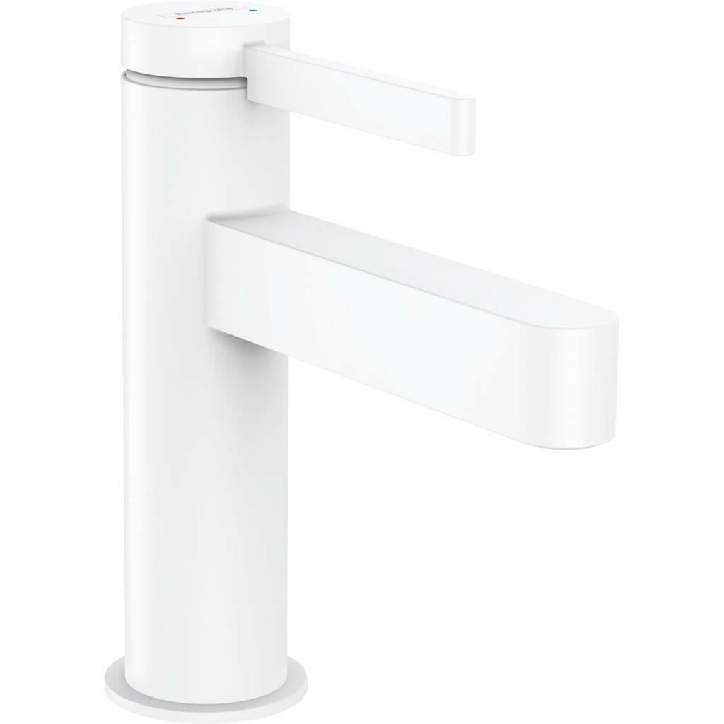 Hansgrohe Finoris mosdócsaptelep 100, push - open lefolyógarnitúra, matt fehér (76010700)