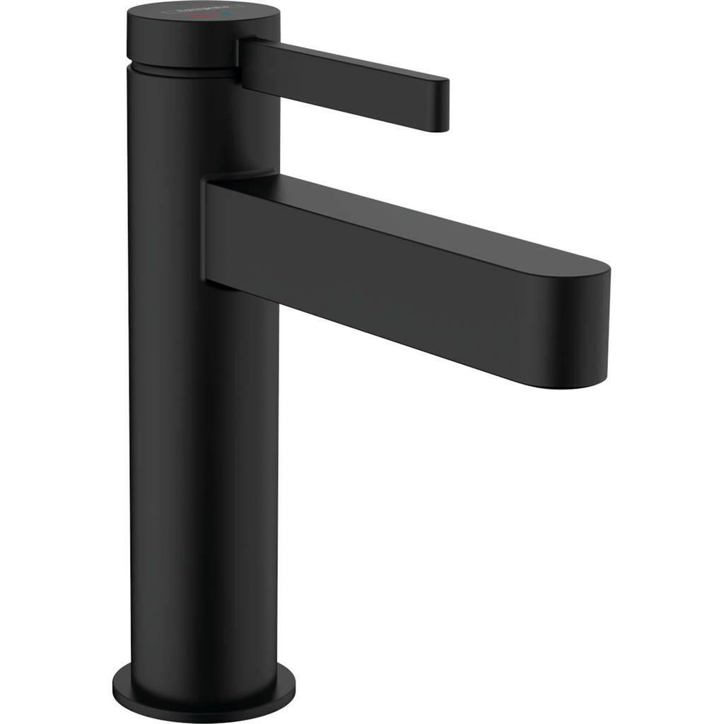Hansgrohe Finoris mosdócsaptelep 110, CoolStart, push - open lefolyógarnitúra, matt fekete (76024670)
