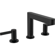 Hansgrohe Finoris 3 lyukú mosdócsaptelep 110, push - open lefolyógarnitúra, matt fekete (76033670)