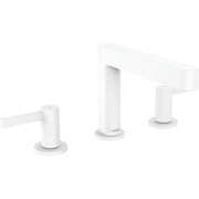 Hansgrohe Finoris 3 lyukú mosdócsaptelep 110, push - open lefolyógarnitúra, matt fehér (76033700)