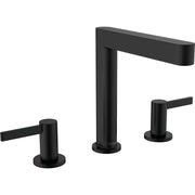 Hansgrohe Finoris 3 lyukú mosdócsaptelep 160, push - open lefolyógarnitúra, matt fekete (76034670)