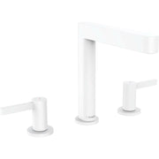 Hansgrohe Finoris 3 lyukú mosdócsaptelep 160, push - open lefolyógarnitúra, matt fehér (76034700)