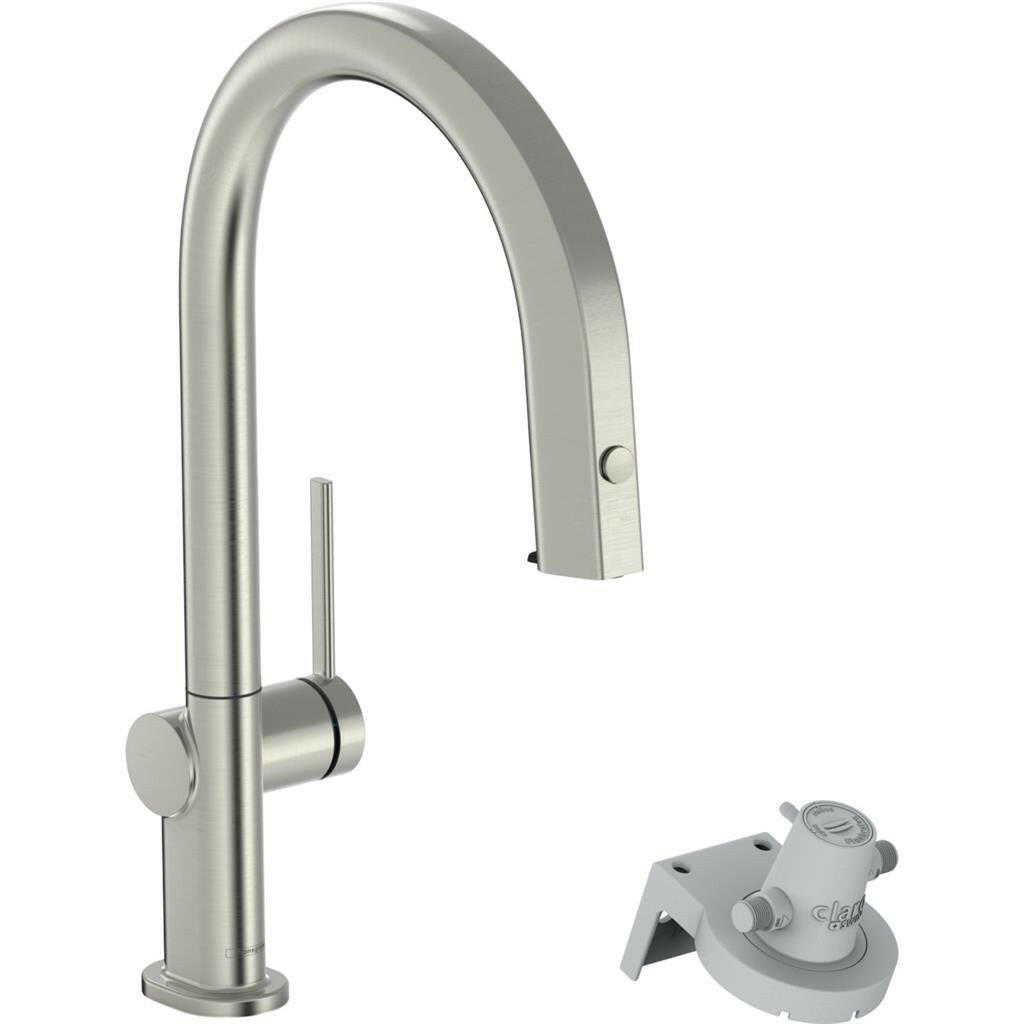 Hansgrohe Aqittura M91 Filtersystem konyhai csaptelep 210, kihúzható kifolyó, 1jet, sBox, rozsdamentes acél hatású (76826800)