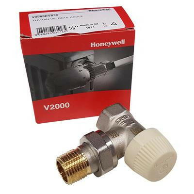Honeywell termosztatikus radiátorszelep1/2" sarok VS típus, kvs=0,72 - kifutó. Kiváltó: V2020ESX15-0