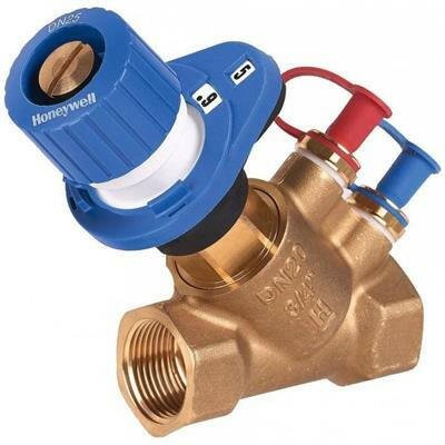 Honeywell beszabályozó szelep SafeCon™ mérőcsonkkal, visszatérő vezetékbe 3/4" bm PN16 2...130°C (V5032Y0020B)