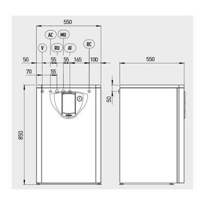 Immergas UB Inox 80 V2 indirekt tároló, beépített HMV tágulási tartály és biztonsági szelep, 1 csőkígyó ( 3.027817 )