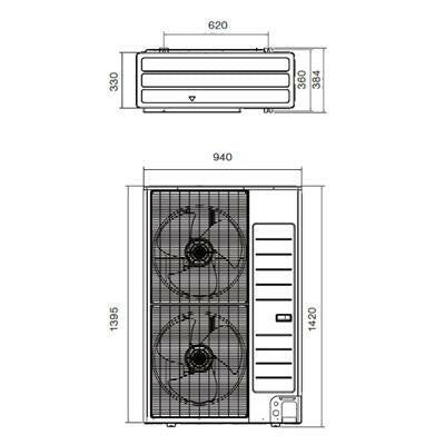 Immergas Magis Pro 12 V2 T split levegő - víz hőszivattyú beltéri és kültéri egységgel, 3 fázis ( 3.030666 )