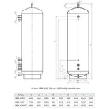 Immergas UBA 500 V2 puffer tároló, csőkígyó nélkül, szigetelés nélkül-1