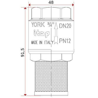 Visszacsapó+Szűrő 1" YORK-1