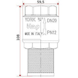 Visszacsapó+Szűrő 5/4" YORK-1