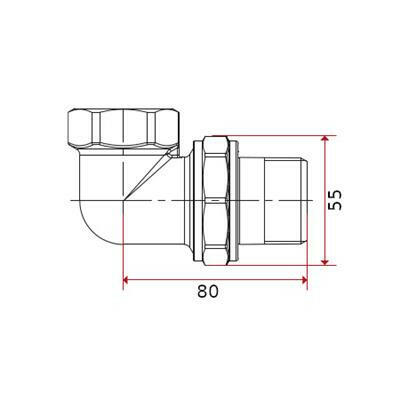 RADIÁTOR HOLLANDER 5/4" SAROK króm-1