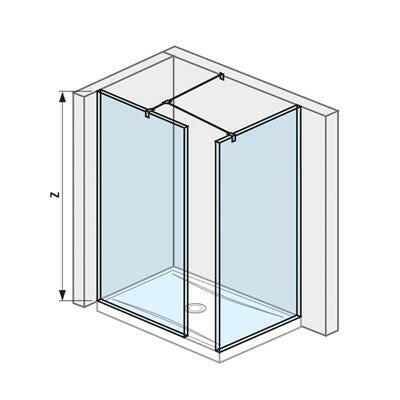 Jika Cubito Pure Walk - in zuhanykabin, sarok, ezüst/átlátszó üveg, 70x90 cm ( H2684240026681 )