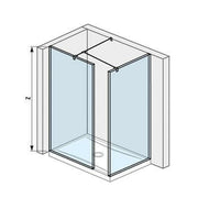 Jika Cubito Pure Walk - in zuhanykabin, sarok, ezüst/átlátszó üveg, 80x80 cm ( H2684250026681 )