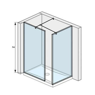 Jika Cubito Pure Walk - in zuhanykabin, sarok, ezüst/átlátszó üveg, 80x80 cm ( H2684250026681 )