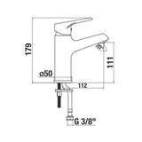 Jika Cube egykaros mosdó csaptelep, lefolyószelep nélkül, 113 mm-1