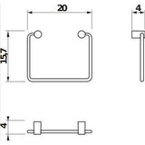 Jika Basic törölközőtartó gyűrű, krómozott, 20 cm-1