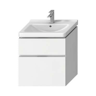 Jika Cubito - N alsószekrény 65 cm - es kézmosóhoz, 2 fiókkal, fényes fehér, 64x46,7x68,3 cm ( H40J4244025001 )
