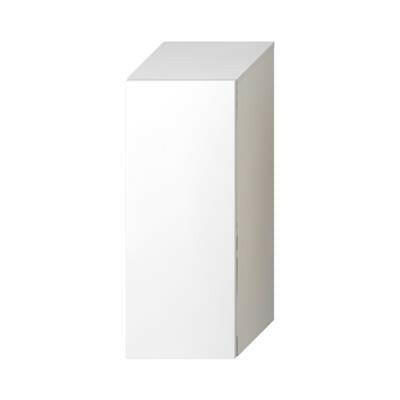 Jika Mio - N középmagas szekrény, 1 ajtós, balos/jobbos, 2 üvegpolccal, fényes fehér, 81x31,9x32,1 cm ( H43J7111305001 )