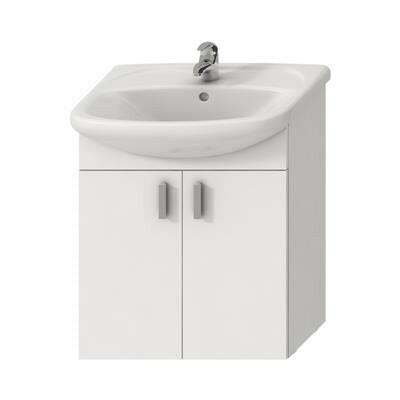 Jika Lyra Pack 65 alsószekrény, 2 ajtós, 1 polccal, selyemfényű fehér, mosdó nélk.,60,8x31x69,9 cm (H4519624323001)