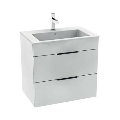 Jika Cube 65 alsószekrény mosdóval, 2 fiókkal, selyemfényű fehér, 64x42,2x60,7 cm ( H4536021763001 )