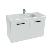 Jika Cube 100 alsószekrény mosdóval, 2 ajtós, selyemfényű fehér, 98x42,2x60,7 cm ( H4536511763001 )