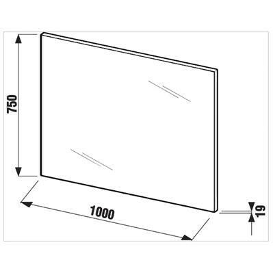 Jika Cube tükör bútorlapon, fehér, 100x75 cm 8 ( H4555560393041 )