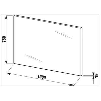 Jika Cube tükör bútorlapon, fehér, 120x75 cm ( H4555570393041 )