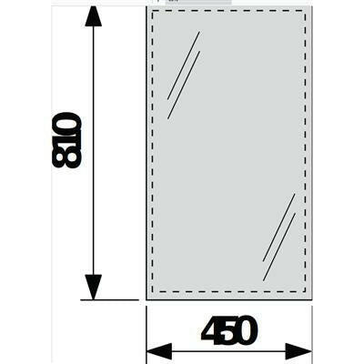 Jika Clear tükör 45x81 cm, fali tartóval-1