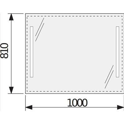 Jika Clear tükör 100x81 cm, fali tartóval-1