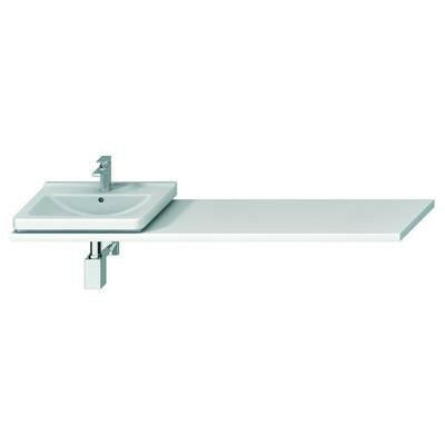 Jika Cubito - N 65 - 160 cm méretre vágható mosdótartólap, 1 kivágással, konzolok nélkül, fehér ( H46J4230115001 )