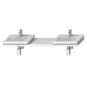 Jika Cubito - N 135 - 220 cm méretre vágható mosdótartólap, 2 kivágással, konzolok nélkül, fehér ( H46J4240145001 )