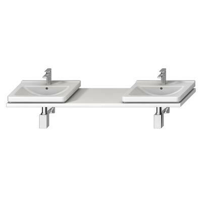 Jika Cubito - N 135 - 220 cm méretre vágható mosdótartólap, 2 kivágással, konzolok nélkül, fehér ( H46J4240145001 )