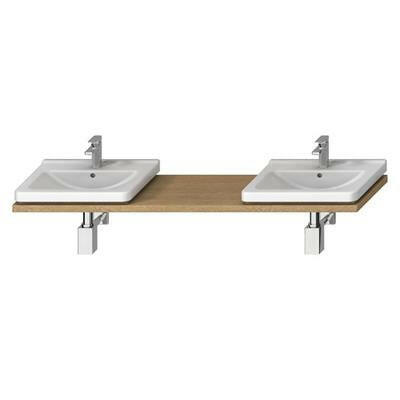 Jika Cubito - N 135 - 220 cm méretre vágható mosdótartólap, 2 kivágással, konzolok nélkül, tölgy ( H46J4240145191 )
