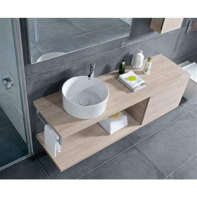 Jika Cubito Pure mosdó 40x16 cm, kerek, pultra szerelhető, túlfolyó nélküli, fehér (H8184200001121)