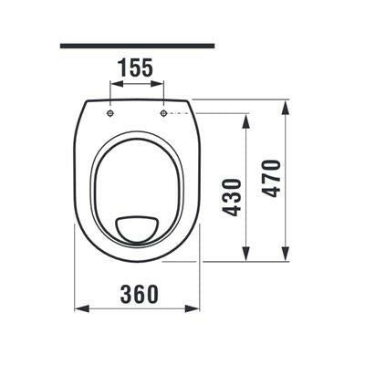 Jika - Laufen duroplast WC ülőke tetővel, acél zsanérral Lyra Plus H825387/825386 WC - hez (8929510000001)
