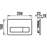 Jika PL3 Single Flush nyomólap, dual flush, fehér-1