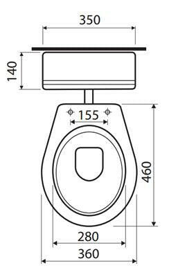 Kolo Idol WC - csésze álló mélyöblítésű hátsó kifolyású (M13000)
