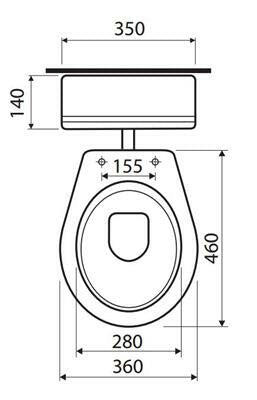 Kolo Idol wc csésze álló mélyöblítésű alsó kifolyású (M13001)