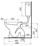 Kolo Idol wc csésze álló mélyöblítésű alsó kifolyású-2