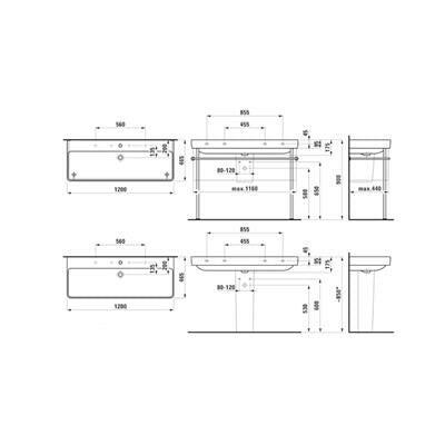 Laufen Pro S mosdó 120x46,5 cm ( 8149650001041 )