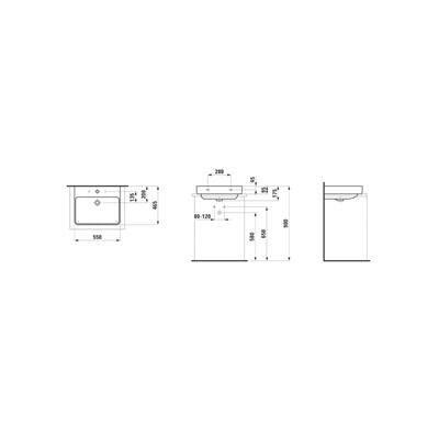Laufen Pro S mosdó csiszolt alsó felülettel 55x46.5 ( H8169620001041 )